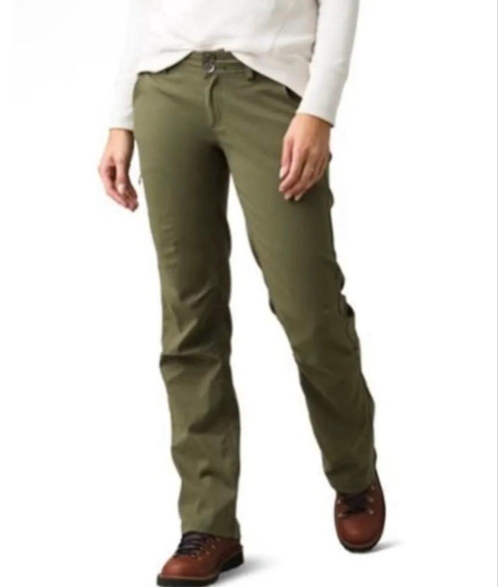 PrAna Womens Halle Convertible Hiking Pants Size 6 Olive Green Nylon Stretch